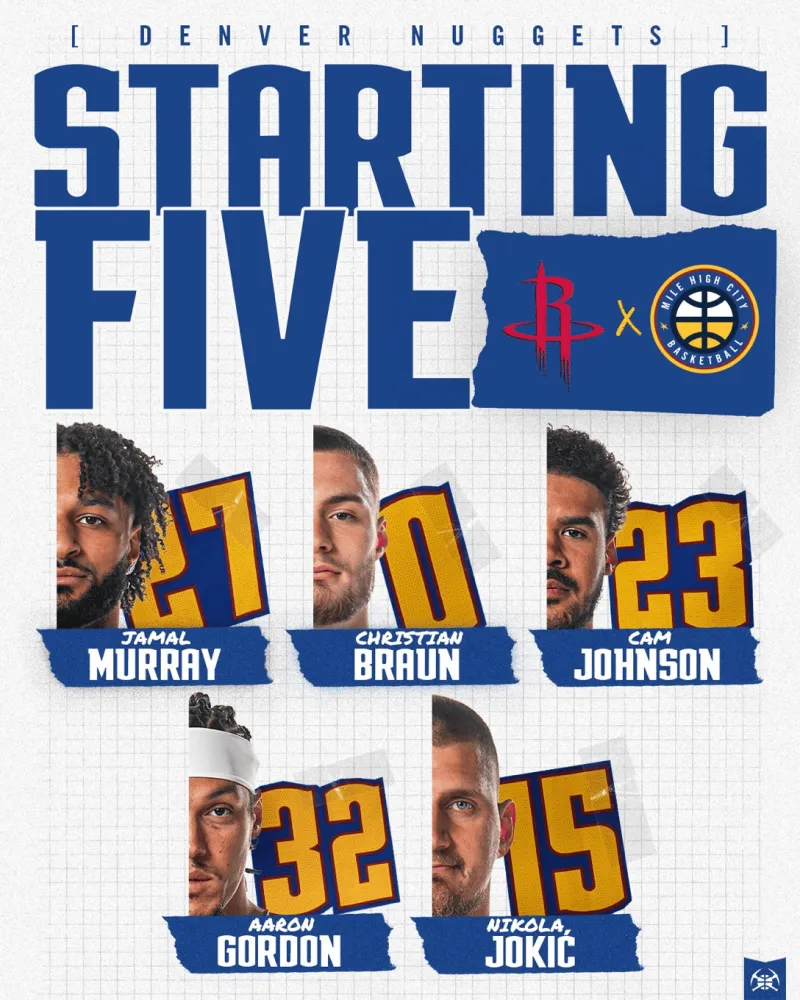 开云下载-掘金首发：默里、布劳恩、约翰逊、阿龙-戈登、约基奇